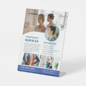 Chiropractor Services Aangepast voetstuk Reclamebord Met Voetstuk (Voorkant)
