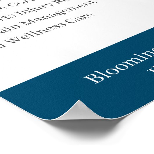 Chiropractor Services op maat Poster (Hoek)