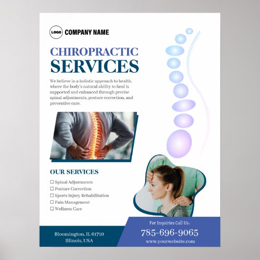 Chiropractor Services op maat Poster (Voorkant)