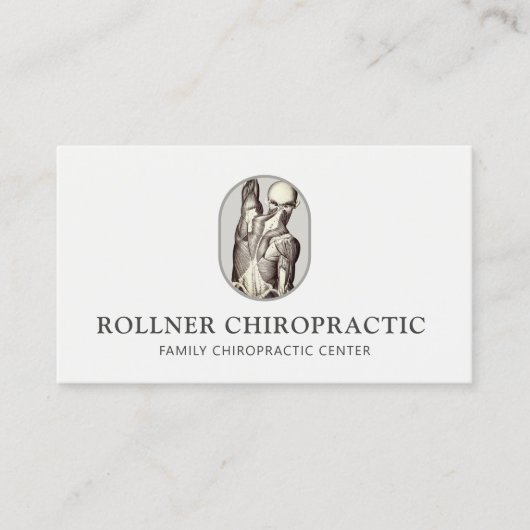 Chiropractor spinaal letsel visitekaartje (Voorkant)