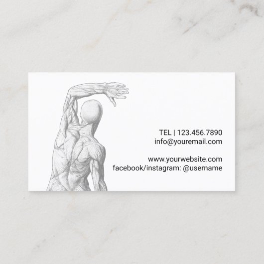 Chiropractor Spine Adjust Therapist Visitekaartje (Achterkant)