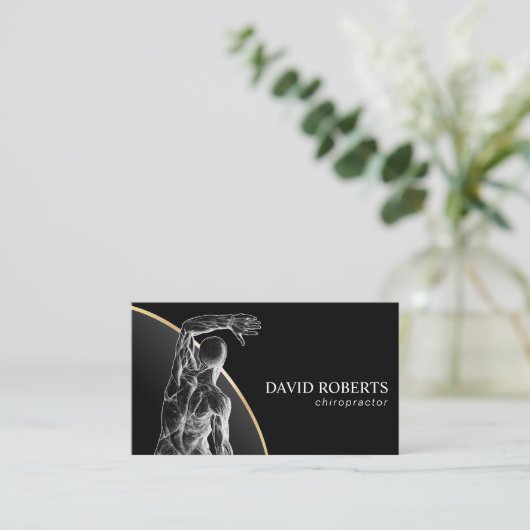 Chiropractor Spine Adjust Therapist Visitekaartje (Staand voorkant)