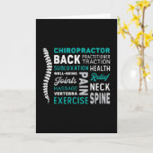Chiropractor Spine Chiro Medicine Chiropractic Kaart (Gele Bloem)