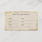 Chiropractor Spine Gold Grunge Appointment Afsprakenkaartje (Achterkant)