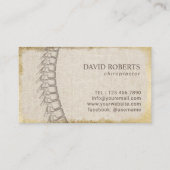 Chiropractor Spine Gold Grunge Appointment Afsprakenkaartje (Voorkant)