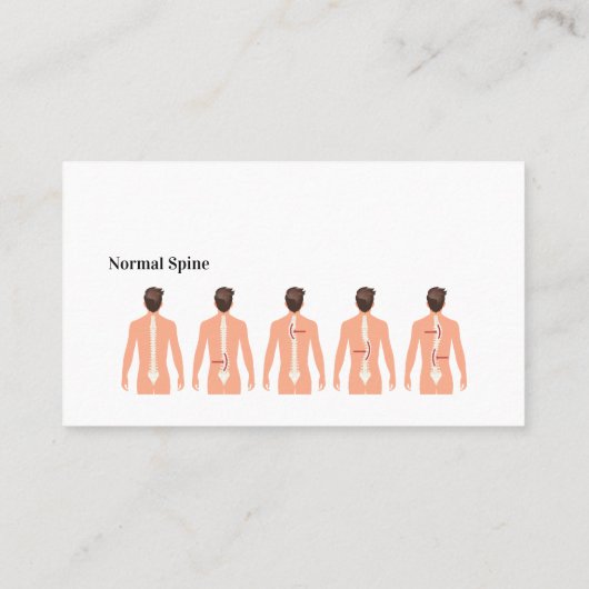 Chiropractor Spine Graphics Thema Visitekaartje (Achterkant)