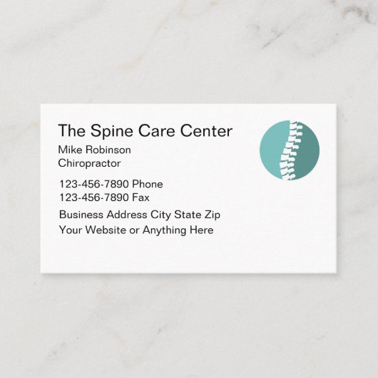 Chiropractor Spine Graphics Thema Visitekaartje (Voorkant)