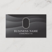 Chiropractor Spine Logo Modern Zwart Chiropractie Visitekaartje (Voorkant)