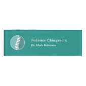 Chiropractor Spine Symbool Medisch Personeel Naambadge (Voorkant)