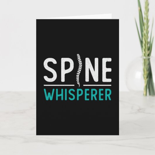 Chiropractor Spine Whisperer Chiro Chiropractic Kaart (Voorkant)