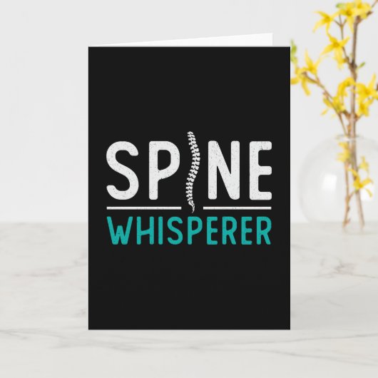Chiropractor Spine Whisperer Chiro Chiropractic Kaart (Gele Bloem)