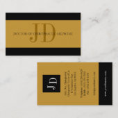 Chiropractor Stripe Gold/Gold Visitekaartje (Voorkant / Achterkant)