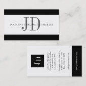 Chiropractor Stripe White/White Visitekaartje (Voorkant / Achterkant)