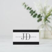 Chiropractor Stripe White/White Visitekaartje (Staand voorkant)