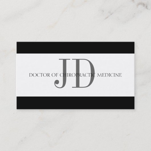 Chiropractor Stripe White/White Visitekaartje (Voorkant)