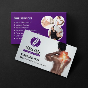 Chiropractor Therapeut Chiropractische Zorg Klinie Visitekaartje