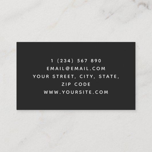 Chiropractor Therapeut Elegante Wervelkolom Visitekaartje (Achterkant)