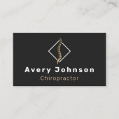 Chiropractor Therapeut Elegante Wervelkolom Visitekaartje (Voorkant)