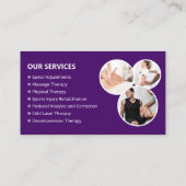 Chiropractor Therapist Chiropractic Care Clinic Visitekaartje (Achterkant)