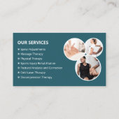 Chiropractor Therapist Chiropractic Care Clinic Visitekaartje (Achterkant)