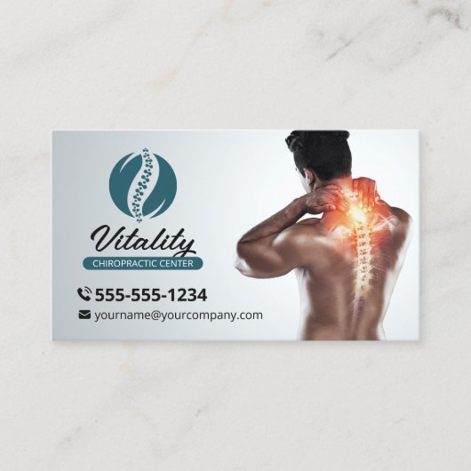 Chiropractor Therapist Chiropractic Care Clinic Visitekaartje (Voorkant)