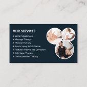 Chiropractor Therapist Chiropractic Care Clinic Visitekaartje (Achterkant)