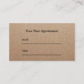 Chiropractor Therapist Rustic Kraft Afsprakenkaartje (Achterkant)