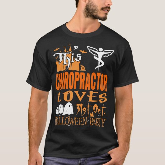 Chiropractor verliest 31 okt Halloween Party T-shirt (Voorkant)