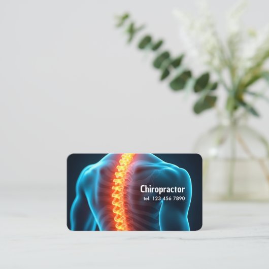 Chiropractor Visitekaartje (Staand voorkant)