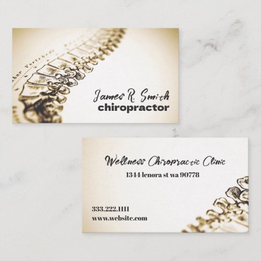 Chiropractor visitekaartje (Voorkant / Achterkant)