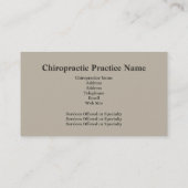 Chiropractor Visitekaartje2 Visitekaartje (Achterkant)