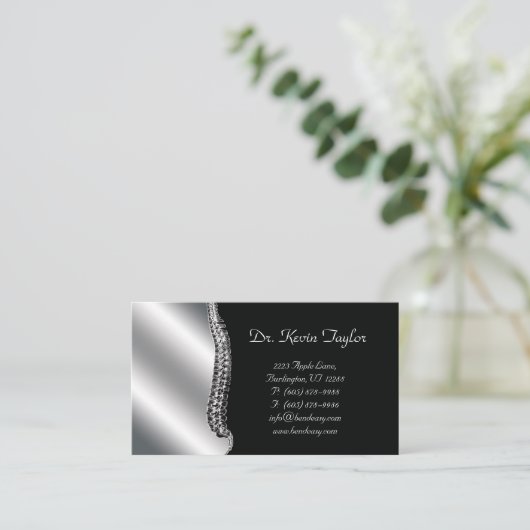 Chiropractor Visitekaartje Chiropractie wervelkolo (Staand voorkant)