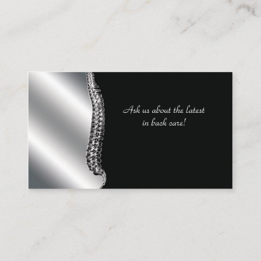 Chiropractor Visitekaartje Chiropractie wervelkolo (Achterkant)