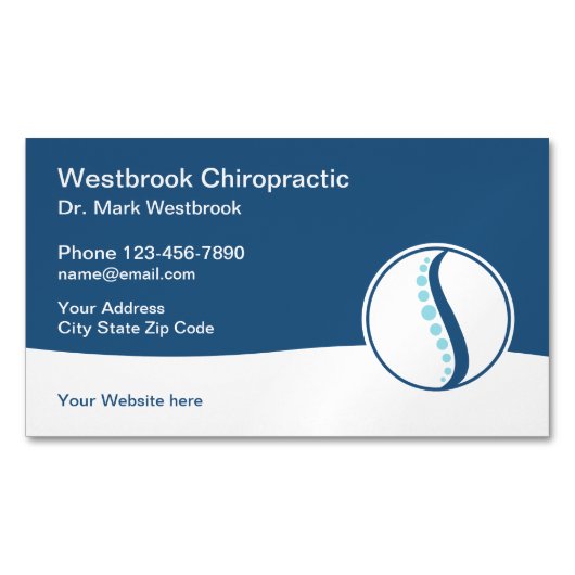 Chiropractor Visitekaartje magneten (Voorkant)