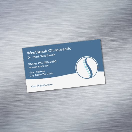 Chiropractor Visitekaartje magneten (Voorbeeld)