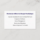 Chiropractor Visitekaartje - op maat gemaakt (Achterkant)