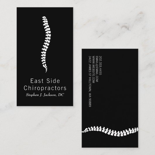 Chiropractor Visitekaartje voor de gezondheid (Voorkant / Achterkant)