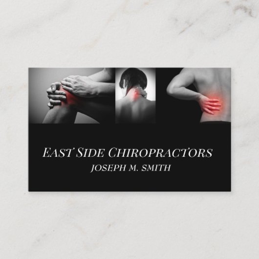 Chiropractor Visitekaartje voor de gezondheid (Voorkant)