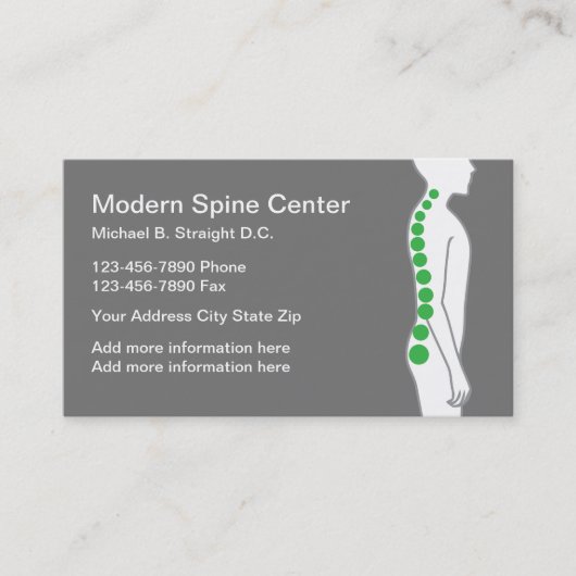 Chiropractor Visitekaartjes (Voorkant)