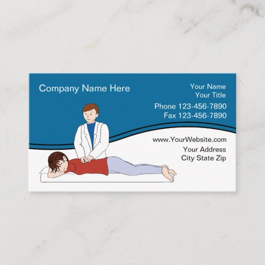 Chiropractor Visitekaartjes (Voorkant)