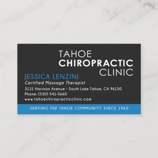 Chiropractor-Visitekaartjes - Custom JL Visitekaartje (Voorkant)