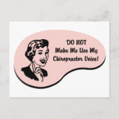Chiropractor Voice Briefkaart (Voorkant)