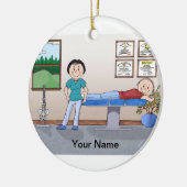 Chiropractor - Vrouw Keramisch Ornament (Links)