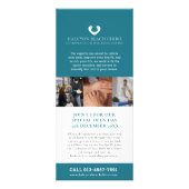 Chiropractor wellness promotionele marketing blauw reclamekaart (Voorkant)