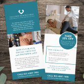 Chiropractor wellness promotionele marketing blauw reclamekaart