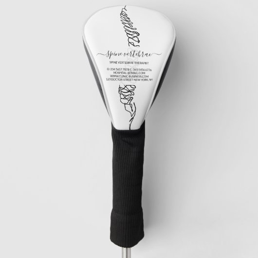 Chiropractor Wervelkolom Anatomie Op Maat Golfheadcover (Voorkant)