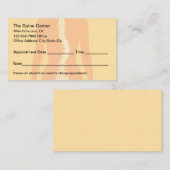 Chiropractor wervelkolom kliniek medische afspraak afsprakenkaartje (Voorkant / Achterkant)