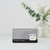 Chiropractor Zakelijke Visitekaartjes Thema Wervel (Staand voorkant)