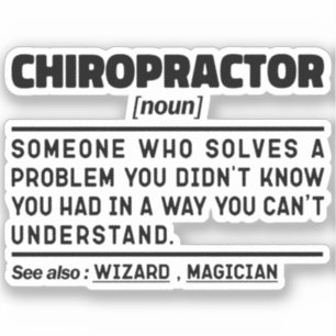 Chiropractor zelfstandig naamwoord fysiotherapie w sticker