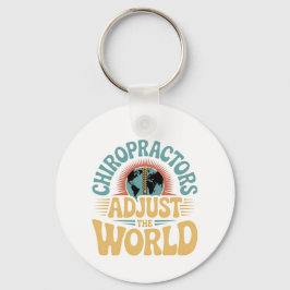 Chiropractoren passen de Wereld Retro Design aan Sleutelhanger